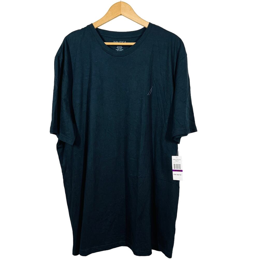 NEW! Nautica Sleep Tee Shirt Only Navy Short Sleeve Soft Pajama Top - XXL